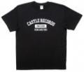 【CP対象】 CASTLE-RECORDS T-shirts “college” (BLACK x WHITE)
