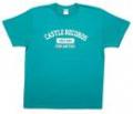 【￥↓】 CASTLE-RECORDS T-shirts “college” (APPLE GREEN x WHITE)