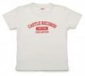 【CP対象】 CASTLE-RECORDS Kids T-shirts “college” (VANILLA WHITE x RED)