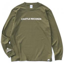 【￥↓】 CASTLE-RECORDS LONG T-shirts “12th” (OLIVE x WHITE)