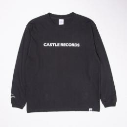CASTLE-RECORDS LONG T-shirts (BLACK x WHITE)