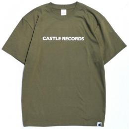 CASTLE-RECORDS T-shirts (OLIVE x WHITE)