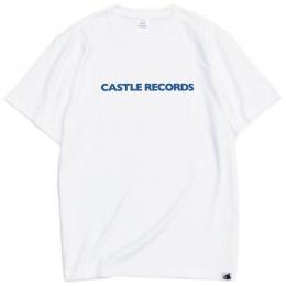 CASTLE-RECORDS T-shirts (WHITE x BLUE)