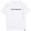 CASTLE-RECORDS T-shirts (WHITE x BLUE)