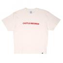 CASTLE-RECORDS T-shirts (VANILLA WHITE x RED)