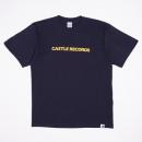 CASTLE-RECORDS T-shirts (NAVY x YELLOW)