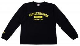 【￥↓】 CASTLE-RECORDS LONG T-shirts “college” (BLACK x YELLOW)